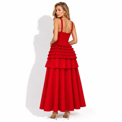 Zeva | Women's Tiered Ruffle Midi Dress
