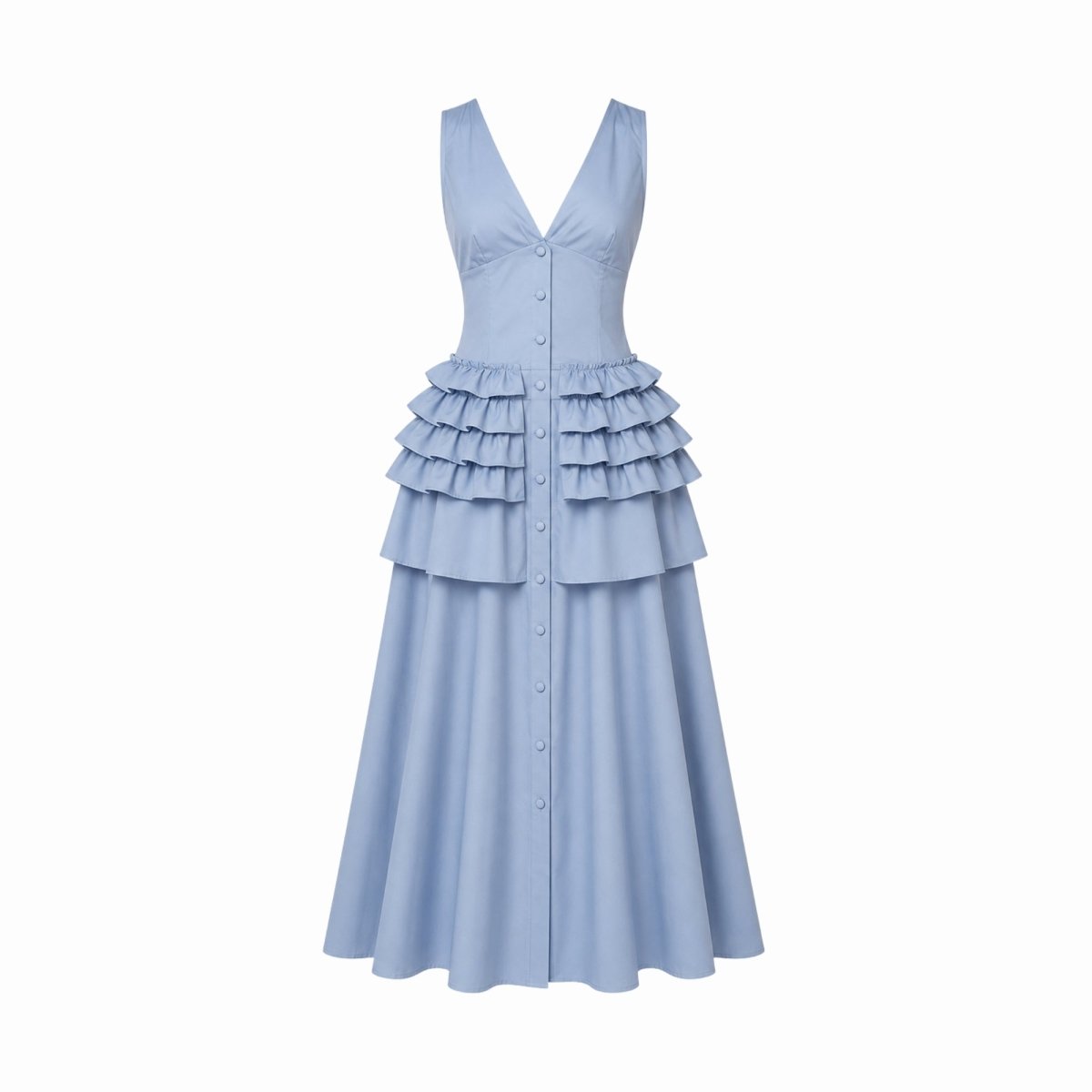 Zeva | Women's Tiered Ruffle Midi Dress