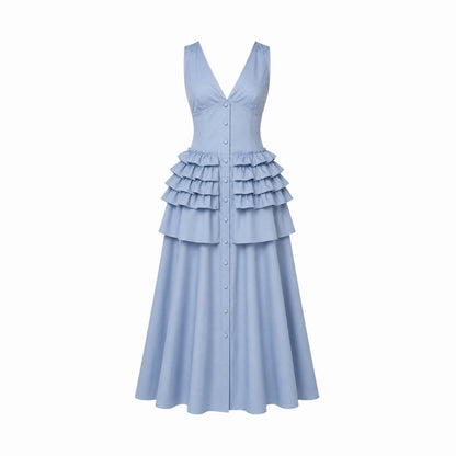 Zeva | Women's Tiered Ruffle Midi Dress