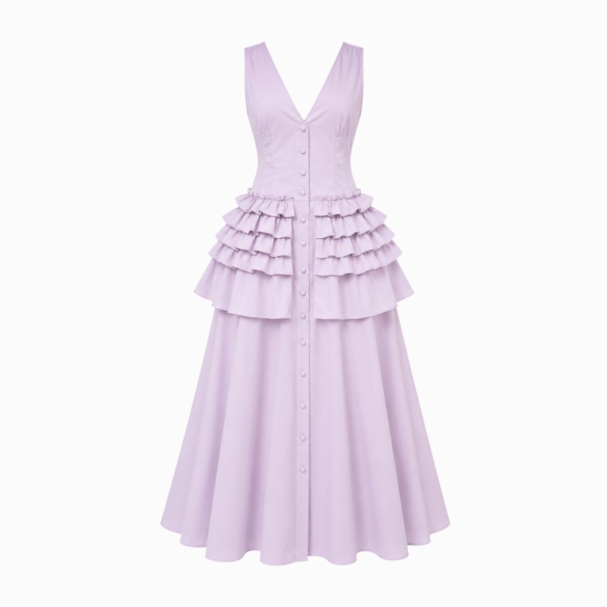 Zeva | Women's Tiered Ruffle Midi Dress