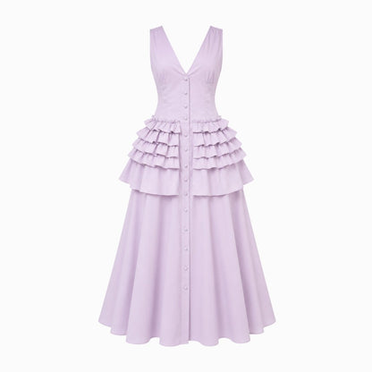 Zeva | Women's Tiered Ruffle Midi Dress