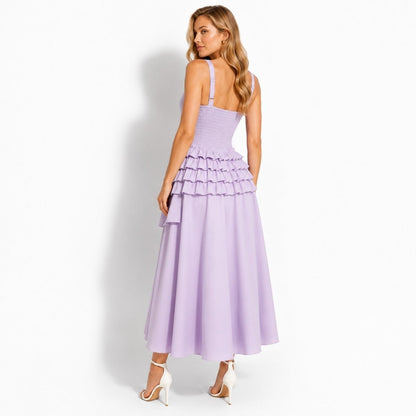 Zeva | Women's Tiered Ruffle Midi Dress