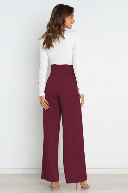 Cosima | High-Waist Wide Leg Knit Trousers