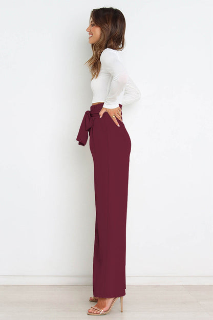 Cosima | High-Waist Wide Leg Knit Trousers