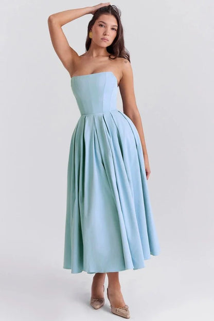Aneri | Strapless Corset Midi Sundress