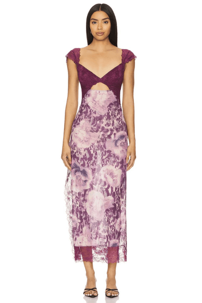 Paige | Floral Lace Overlay Sheath Dress