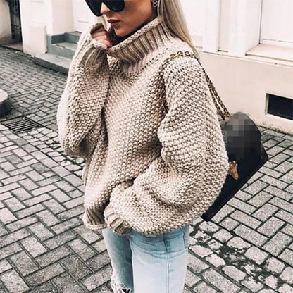 Priscilla | Women's Oversize Chunky Knit Turtleneck Jumper