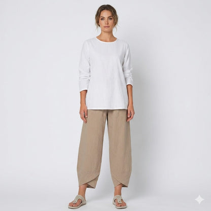 Beatrice Moreau | Women's Relaxed Linen Blend Pants