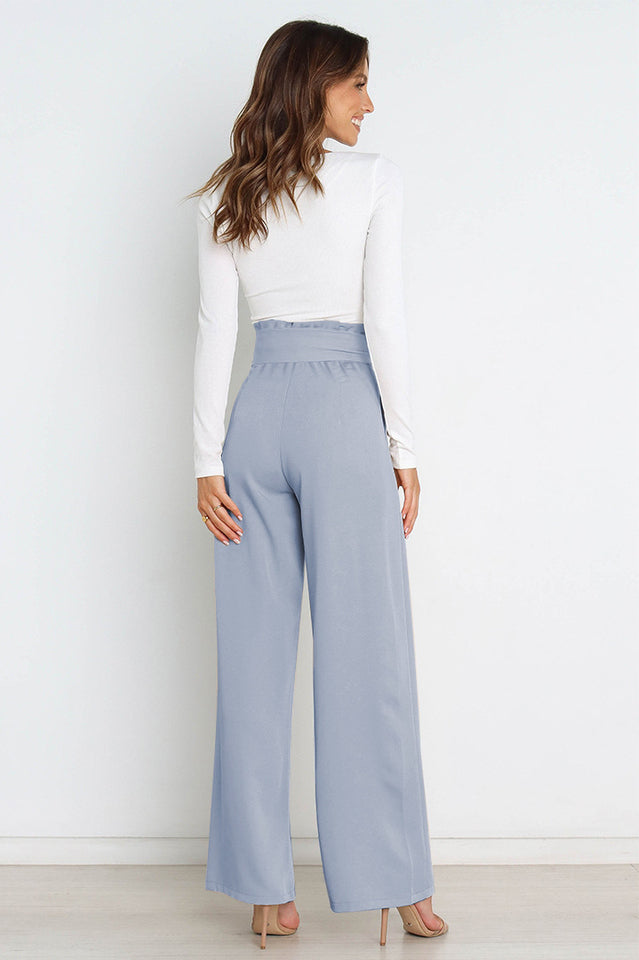 Cosima | High-Waist Wide Leg Knit Trousers