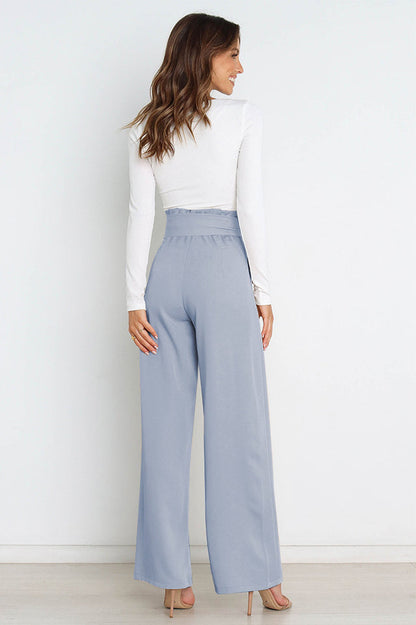 Cosima | High-Waist Wide Leg Knit Trousers