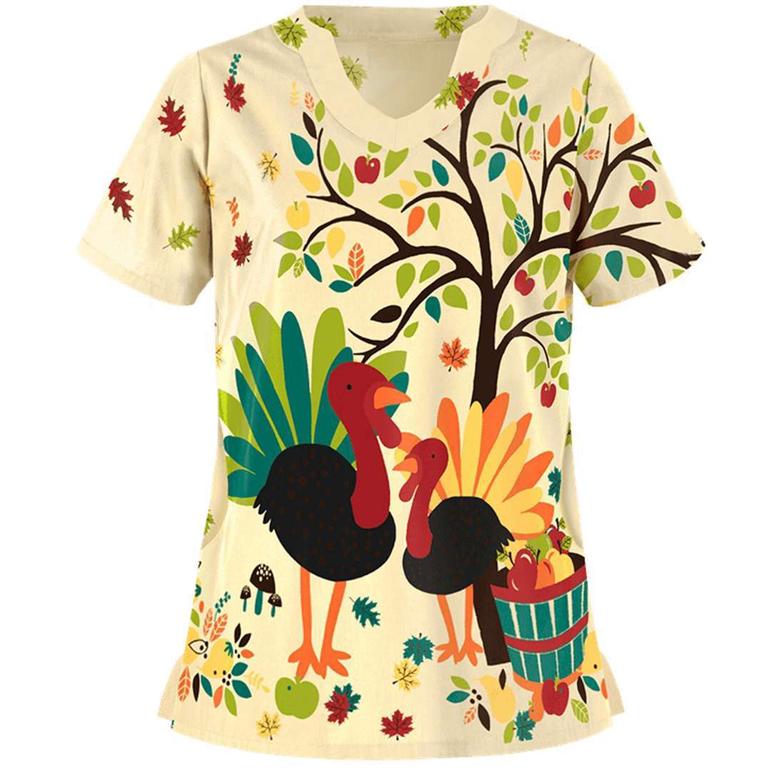 Angelica | Christmas T Shirt V Neck Print