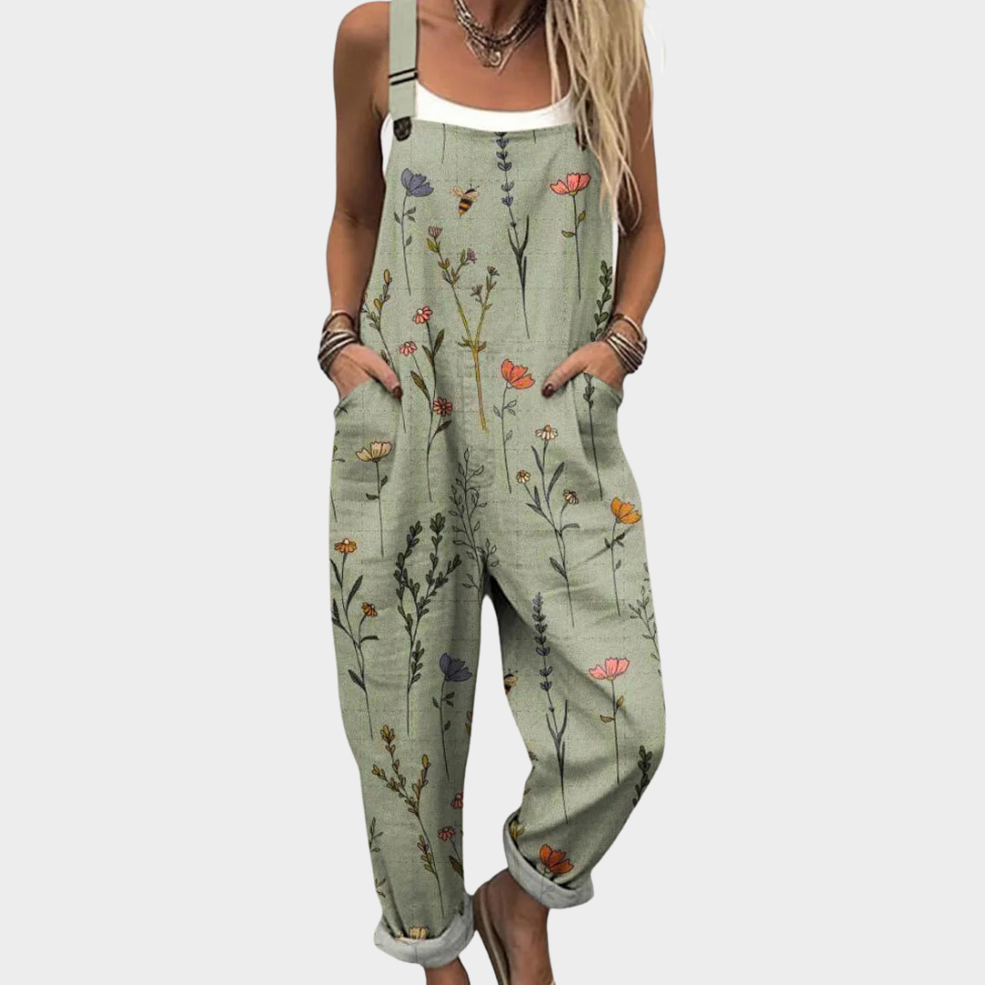 Fiona | Printed Casual Dungarees