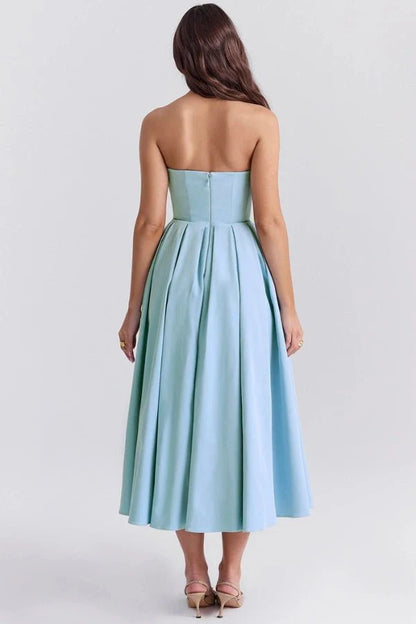 Aneri | Strapless Corset Midi Sundress