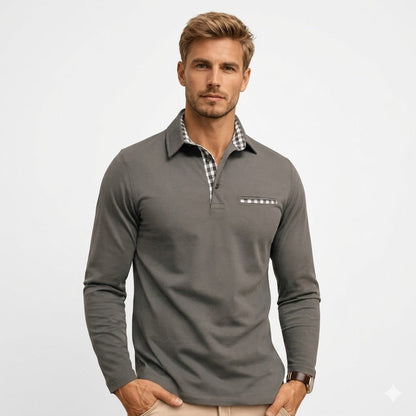 Callum | Long Sleeve Polo Shirt Men