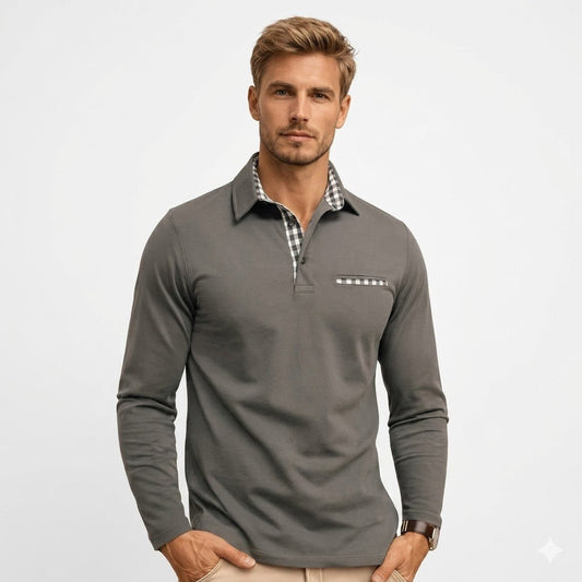 Callum | Long Sleeve Polo Shirt Men