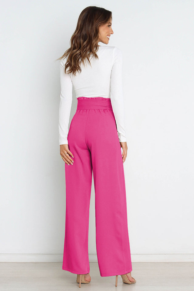 Cosima | High-Waist Wide Leg Knit Trousers
