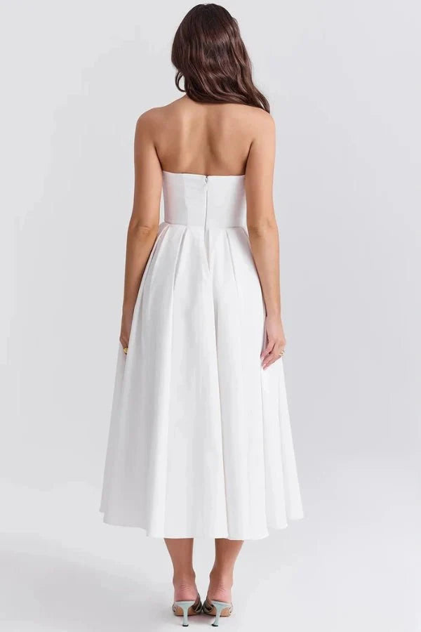 Aneri | Strapless Corset Midi Sundress