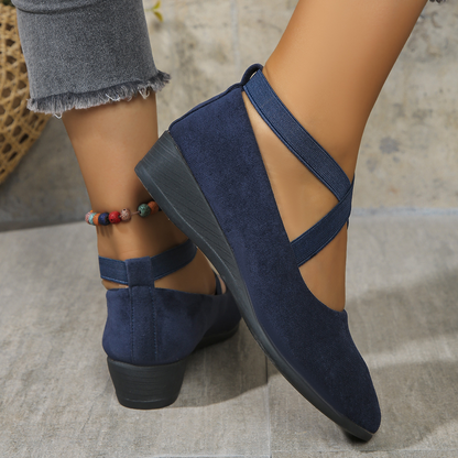 Melinda | Stylish Comfortable Wedge Shoes with Elastic Band