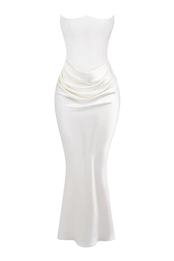 Sloane | Satin Corset Floor-Length Gown