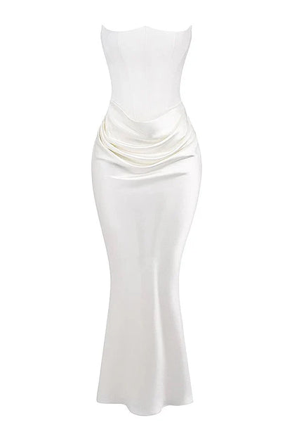 Sloane | Satin Corset Floor-Length Gown