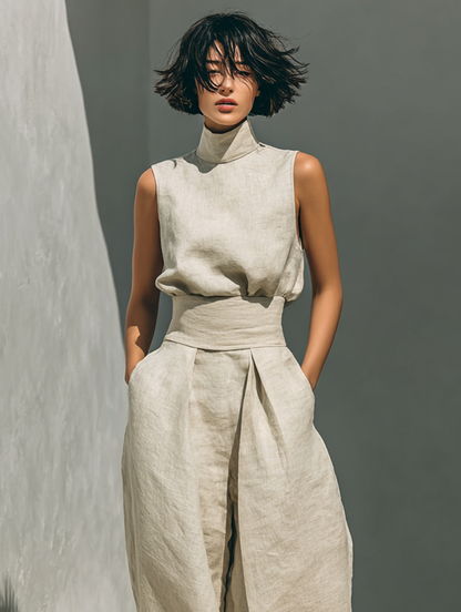 Vera | Sleeveless Top and Wide Leg Pants Set