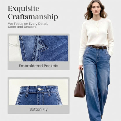 Petra | Retro High Waisted Wide Leg Jeans