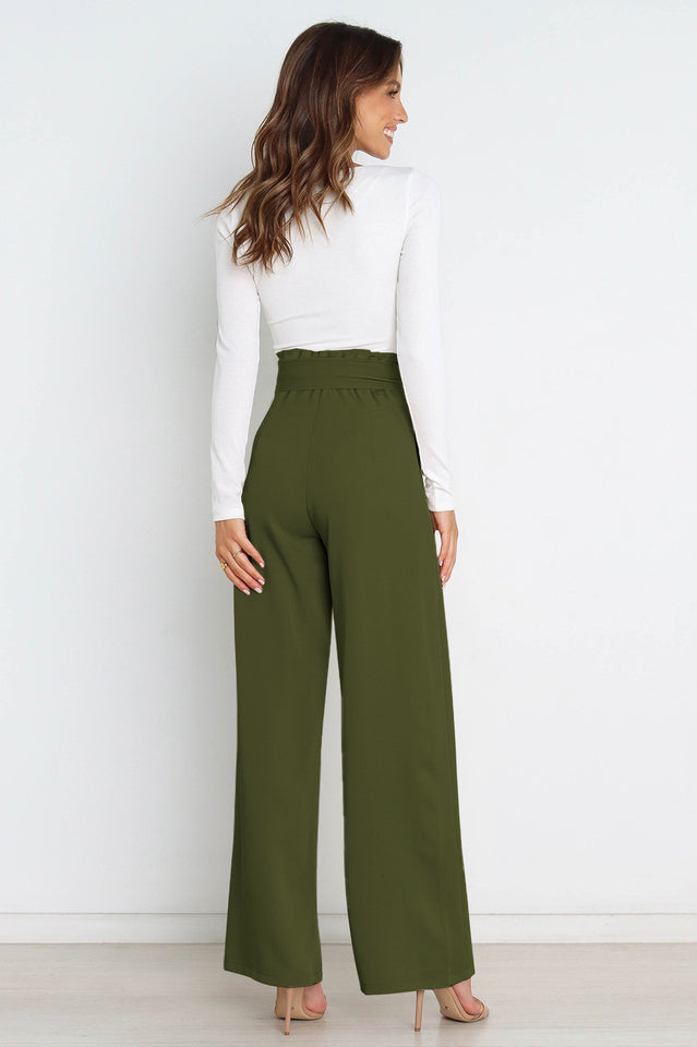 Cosima | High-Waist Wide Leg Knit Trousers