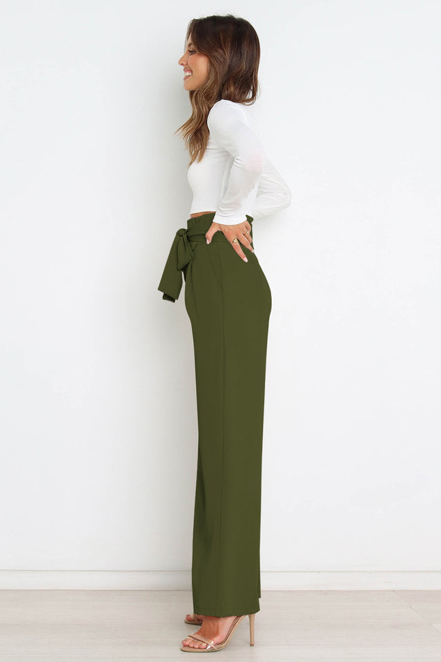 Wren | High Waist Wide Leg Linen Trousers