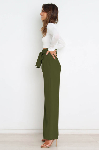 Wren | High Waist Wide Leg Linen Trousers