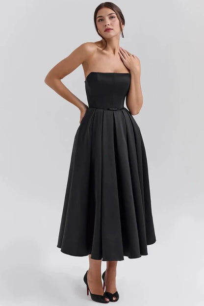 Aneri | Strapless Corset Midi Sundress