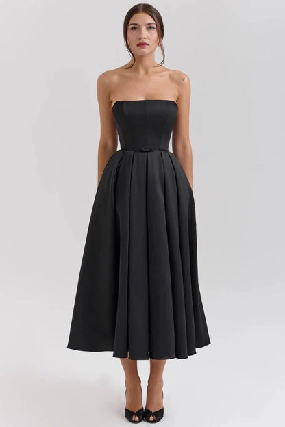 Aneri | Strapless Corset Midi Sundress