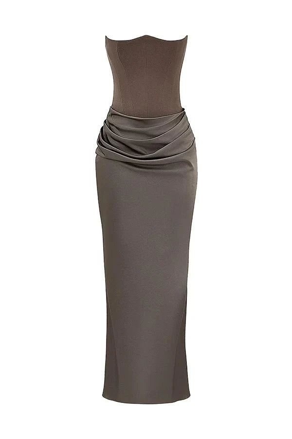 Sloane | Satin Corset Floor-Length Gown