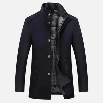 Lachlan | Stand Collar Quilted Overcoat