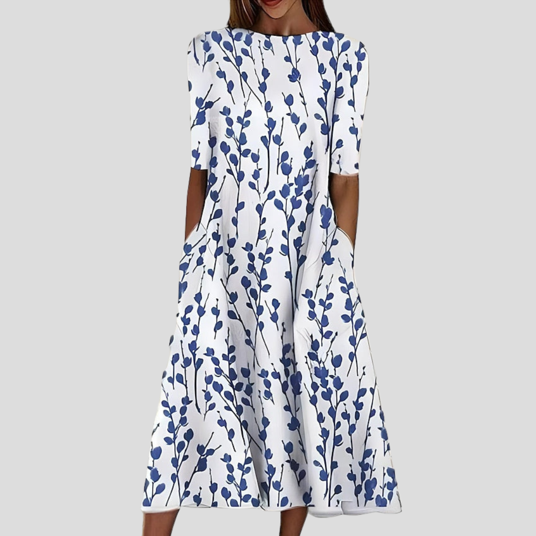 Sela | Coastal Floral Midi Dress
