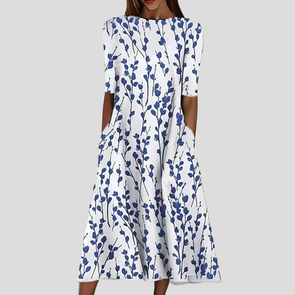 Sela | Coastal Floral Midi Dress