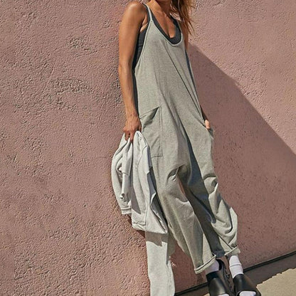Sarah | V-Neck Sling Pocket Jumpsuit