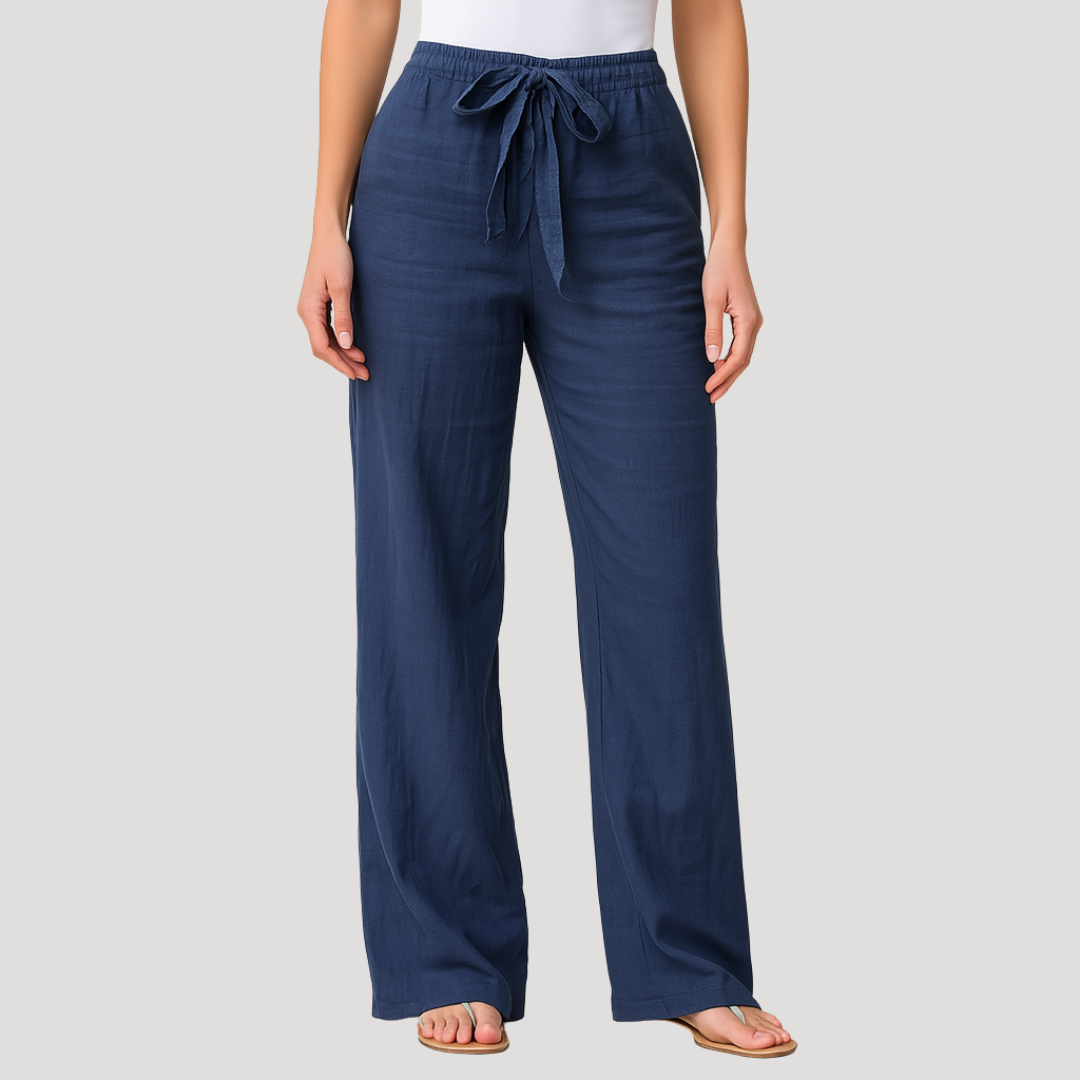 Ivy | Women's Elastic Waist Relaxed Straight-Leg Pants