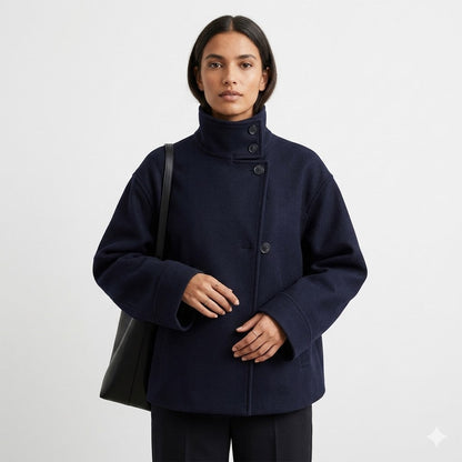 Eloise | Elegant Short Wool-Blend Coat
