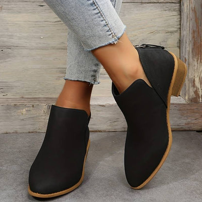 Riley | Women's Wedge Heel Pointed Toe Ankle Boots