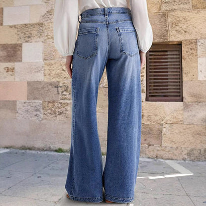 Petra | Retro High Waisted Wide Leg Jeans