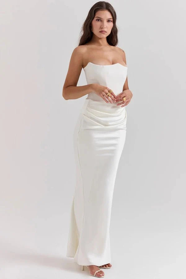 Sloane | Satin Corset Floor-Length Gown