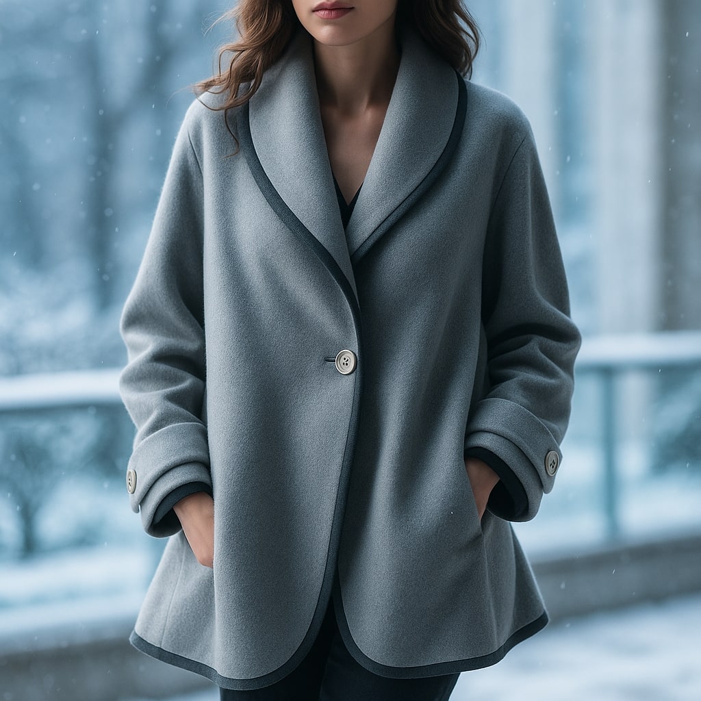 Serena | Women's Single-Breasted Trim Coat