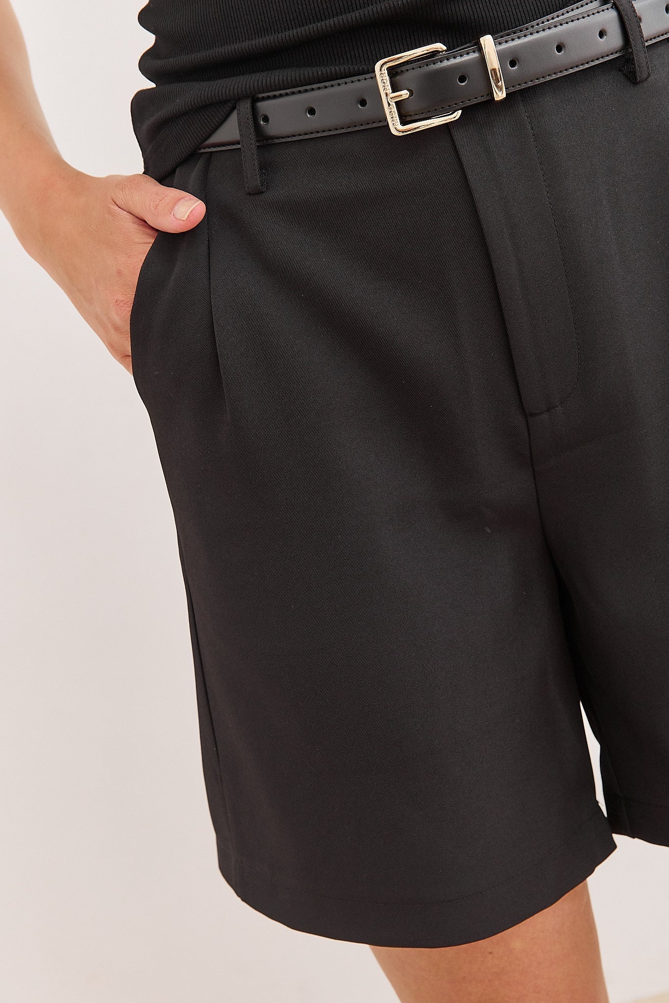 Helene | Women's High Waist Straight Leg Bermuda Shorts
