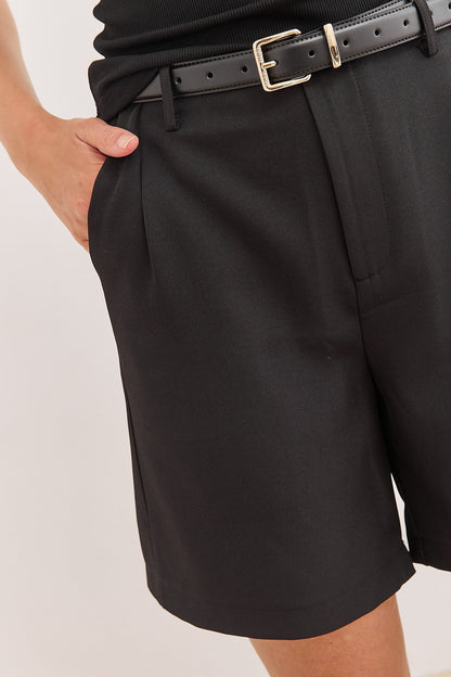 Helene | Women's High Waist Straight Leg Bermuda Shorts