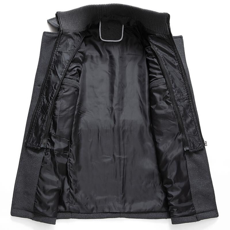 Edmund | Double-Breasted Wool-Look Pea Coat