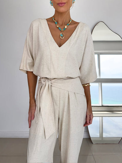 Nadia | Wide Leg Tailored Jumpsuit
