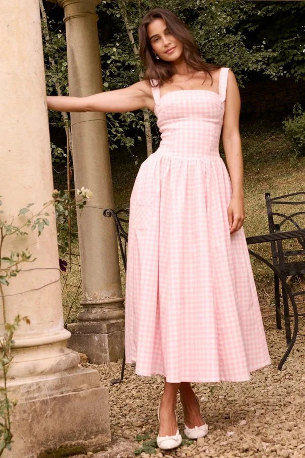 Bridie | Flowy Pleated Midi Sundress