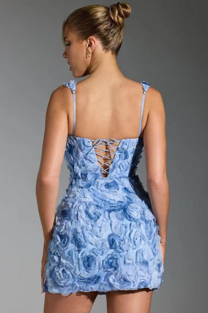 Floral Textured Cocktail Dress For Women