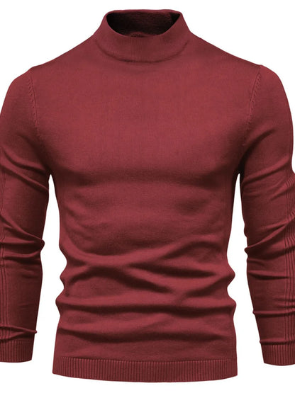 Gawain | Soft Knit Mock Neck Sweater Regular Fit