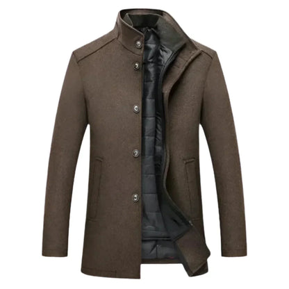 Lachlan | Stand Collar Quilted Overcoat